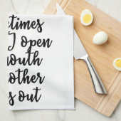 時々私が私の口を開けるとき私の母は出て来ます キッチンタオル (四つ折り)