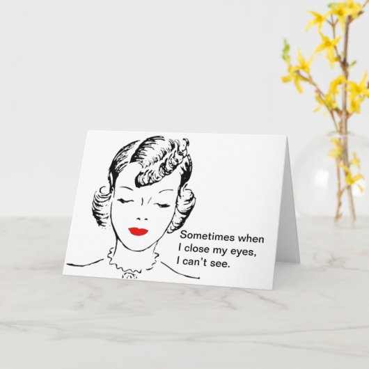 時々私が私の目を閉めるとき、私は見ることができません カード (黄色い花)