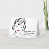 時々私が私の目を閉めるとき、私は見ることができません カード (正面)