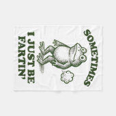 時々私ってただおならしちゃう フロッグ ユーモア 面白いおなら フリースブランケット (正面(横))