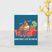 時々私ってただおならしちゃってる Tee 面白いおならデザイン カード (黄色い花)