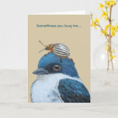 時々私にバグ…そして私はそれが好き!カード カード (黄色い花)