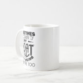 時々私の疑問に思船はCaに関して考えいる コーヒーマグカップ (正面左)