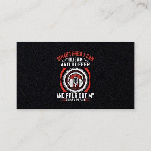 時々私はうめき、苦しむことしかできない 名刺 (正面)