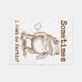 時々私はただおならをする フロッグユーモア下品で馬鹿げた , フリースブランケット (正面(横))