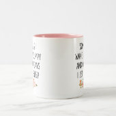 時々私は不機嫌に目を覚ます他の日私は… ツートーンマグカップ (中央)