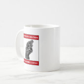 時々私は坐り、考え、時々ちょうど坐ります コーヒーマグカップ (正面左)