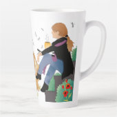 時々私は座っ考えて- Chow-ラテマグ カフェラテマグ (右)