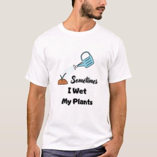 時々私は植物を湿らせた Tシャツ (正面)