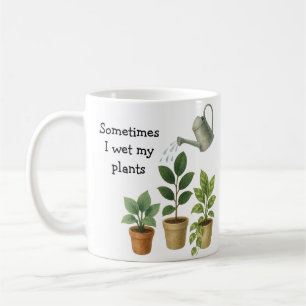 時々私は植物を濡らした コーヒーマグカップ