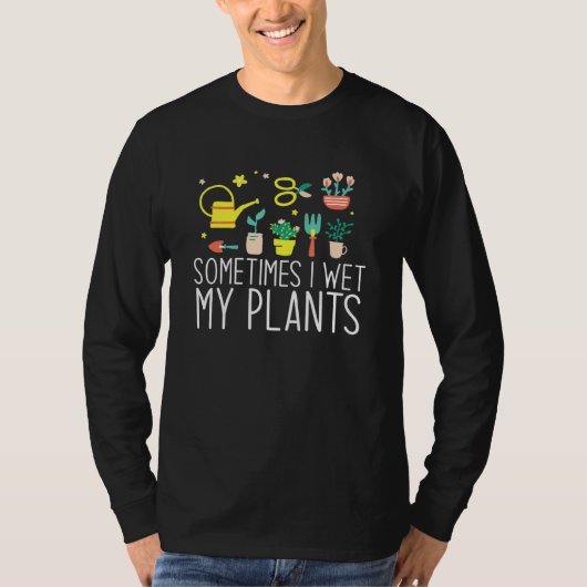 時々私は私の植物ママミーム4 Tシャツ (正面)