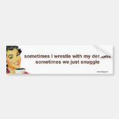 時々私は私の鬼と苦闘します バンパーステッカー (正面)