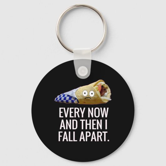 時々私は秋アパートジャイロギリシャおもしろいFoo キーホルダー (正面)