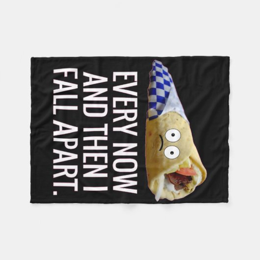 時々私は秋アパートジャイロギリシャおもしろいFoo フリースブランケット (正面(横))