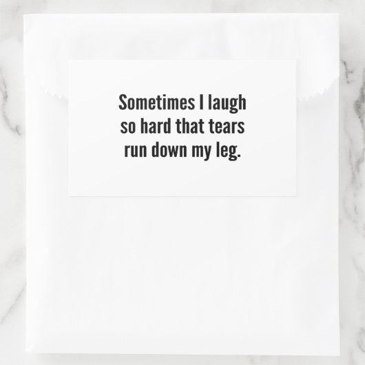 時々私は笑う懸命は私のL走を涙を流す 長方形シール (バッグ)