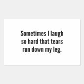 時々私は笑う懸命は私のL走を涙を流す 長方形シール (正面)