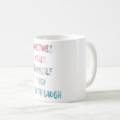 時々私は自分自身に話すと、私たち二人は笑う コーヒーマグカップ (正面右)