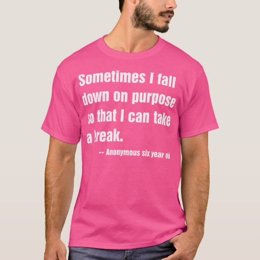 時々私はAを取ることができるように意図的に秋ダウン Tシャツ (正面)