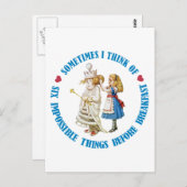 時々私考えは6つの不可能なもの ポストカード (正面/裏面)