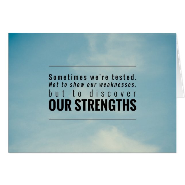 時々私達はテストされます (正面横)