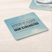 時々私達はテストされます スクエアペーパーコースター (アングル)