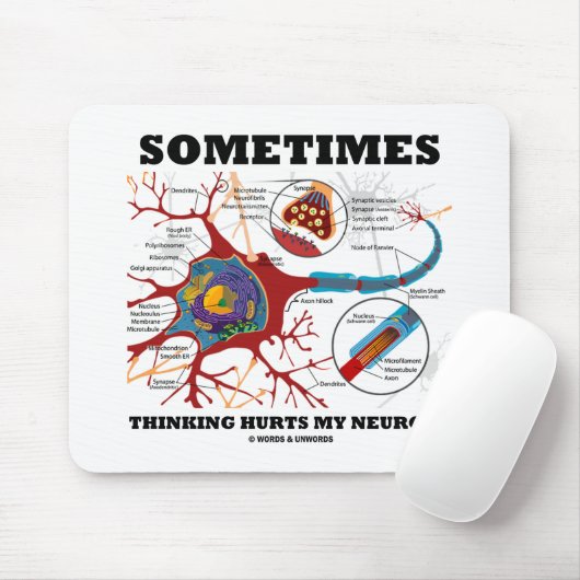 時々考えることは私のニューロンを傷つけます マウスパッド (マウス)