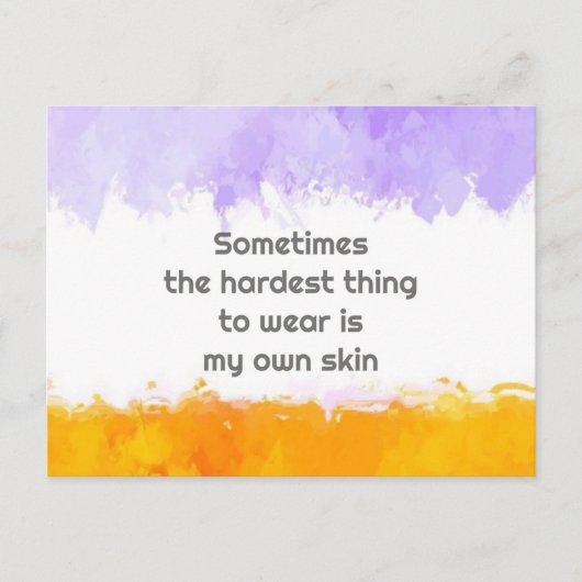 時々衣服への入浴は私のスキーだ ポストカード (正面)