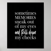 時々記憶が私の目から忍び出転がる ポスター (正面)