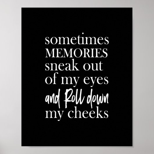 時々記憶が私の目から忍び出転がる ポスター (正面)