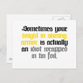 時々鎧の騎士輝く ポストカード (正面/裏面)