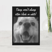 時々青くなる!お見舞い カード (正面)