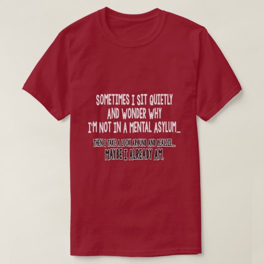 時々静かに座る… Tシャツ (デザイン正面)