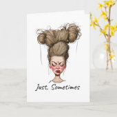 時々！おもしろい悪い日 カード (黄色い花)