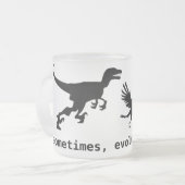 時々、進化の最低 フロストグラスマグカップ (正面左)