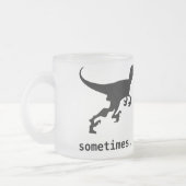 時々、進化の最低 フロストグラスマグカップ (左)