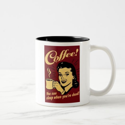 時あなたは完全に眠ることができます ツートーンマグカップ (右)