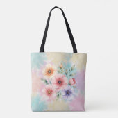 時が来た　花開く　タイダイ染めの花 トートバッグ (裏面)