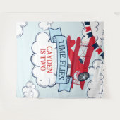 時が飛ぶ 航空機の誕生日 タペストリー (正面(横))