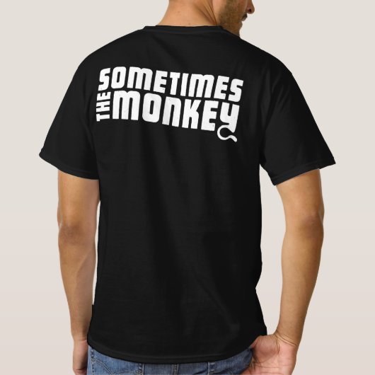 時にはサルの男の価値が濃いTシャツ Tシャツ (裏面)