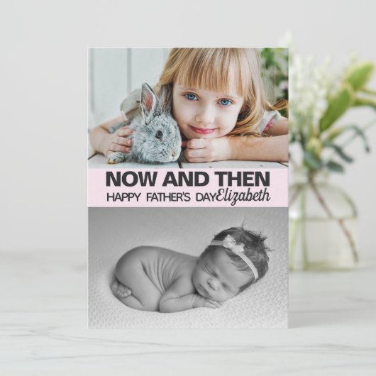 時には写真娘が父の日を記念する カード (スタンド正面)