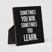 時には勝ち、時には学モチベーション フォトプラーク (正面)