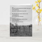 時には友達でもない……人間関係 カード (黄色い花)