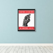 時には座って考えいる、時には座る キャンバスプリント (インサイチュ (ウッドフロア))