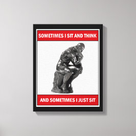 時には座って考えいる、時には座る キャンバスプリント