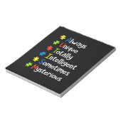 時には必ユニークず自閉症知性がある ノートパッド (回転)