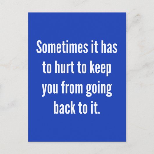 時には戻るMOに痛保い必要がある ポストカード (正面)