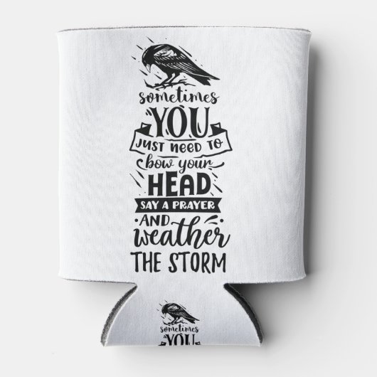 時には頭を下げる 缶クーラー (正面)