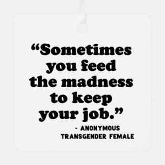 時には食べ物を与え君は狂気 メタルオーナメント