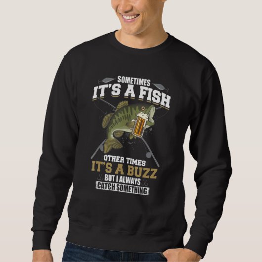 時には魚の他の時にはザラザラ – ビール スウェットシャツ (正面)