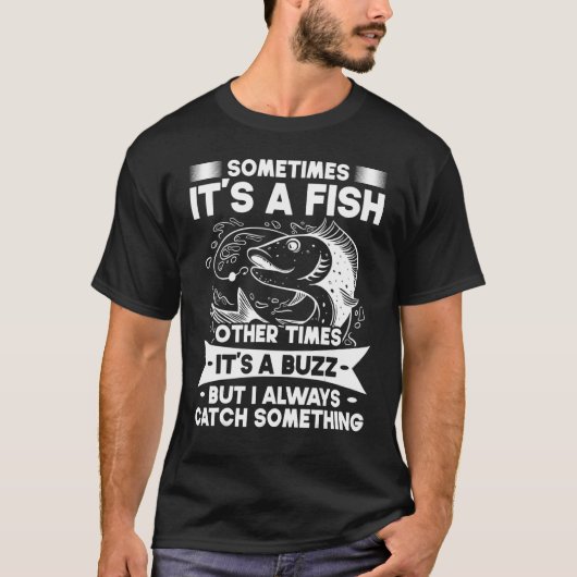 時には魚の他の時にザラザラ釣り Tシャツ (正面)